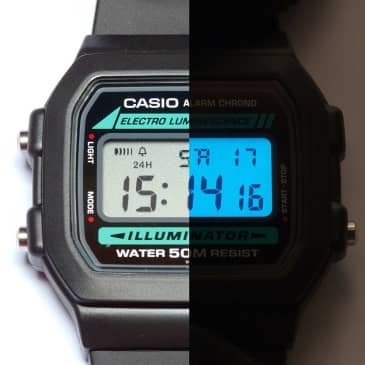 electroluminescence on casio w86